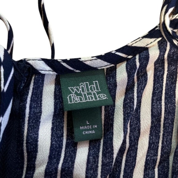Wild Fable‎ Striped Wide-Leg Jumpsuit Size L - Picture 4 of 4